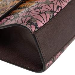 Pre Owned Gucci Multicolor GG Supreme Bengal Canvas and Leather Small Padlock Shoulder Bag