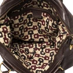 Pre Owned Gucci Brown Guccissima Leather Babouska Heart Tote