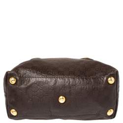 Pre Owned Gucci Brown Guccissima Leather Babouska Heart Tote