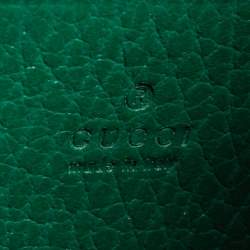 Pre Owned Gucci Green Leather Dionysus Wallet On Chain