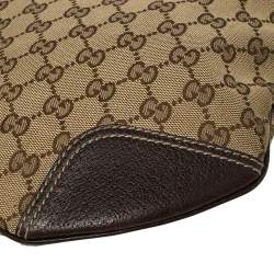 Pre Owned حقيبة غوتشي برينسي كانفاس وجلد جي جي إيبوني/بيج صغيرة