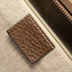 Pre Owned حقيبة غوتشي بري كانفاس وجلد جي جي بيج/بني