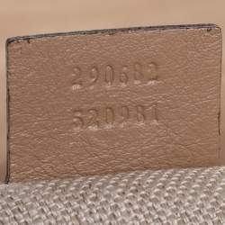 مملوكة مسبقًا حقيبة غوتشي جلد نوبوك بيج 1970 بشراشيب بيج متوسطة بسلسلة