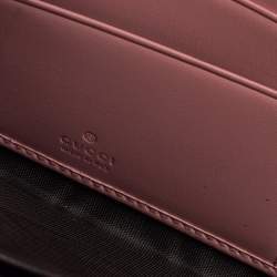 Gucci Pink Guccissima Leather GG Icon Zip Around Wallet   
