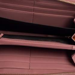 Gucci Pink Guccissima Leather GG Icon Zip Around Wallet   