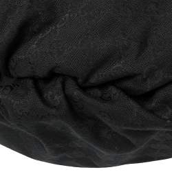 مملوكة مسبقًا Gucci Black GG Canvas and Leather Pelham Studded Hobo