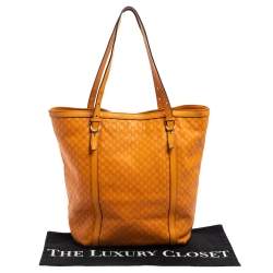 Pre Owned Gucci Orange Microguccissima Leather Nice Tote