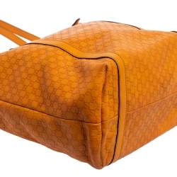 Pre Owned Gucci Orange Microguccissima Leather Nice Tote