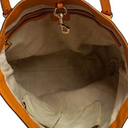 Pre Owned Gucci Orange Microguccissima Leather Nice Tote