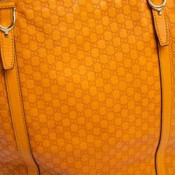 Pre Owned Gucci Orange Microguccissima Leather Nice Tote