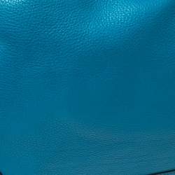 مملوكة مسبقًا Gucci Blue Pebbled Leather Diana Bamboo Handle Shoulder Bag