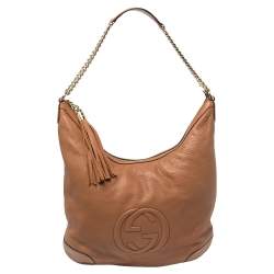 Gucci Soho Leather Hobo in Brown