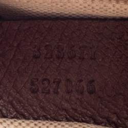 Pre Owned Gucci Brown GG Canvas and Leather Bree Tote
