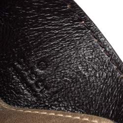 Pre Owned Gucci Metallic Beige Microguccissima Leather Card Holder