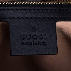 Pre Owned Gucci Beige/Black GG Supreme Canvas and Leather Padlock Bee Tote