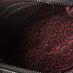 Pre Owned Gucci Black Coated Canvas and Leather Dialux Snow Glam Boston Bag