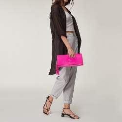 Pre Owned Gucci Pink Leather Soho Clutch