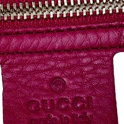 Pre Owned Gucci Pink Leather Soho Clutch