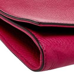 Pre Owned Gucci Pink Leather Soho Clutch