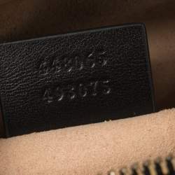 Pre Owned Gucci Black Matelassé Leather Small GG Marmont Camera Crossbody Bag