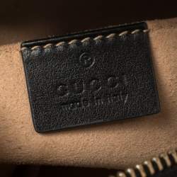 Pre Owned Gucci Black Matelassé Leather Small GG Marmont Camera Crossbody Bag