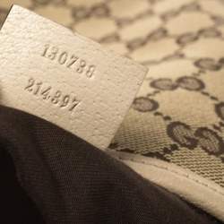 مملوكة مسبقًا Gucci Beige/Cream GG Canvas and Leather Small Abbey D-Ring Hobo