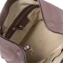 Pre Owned Gucci Metallic Purple Pebbled Leather Soho Tote