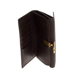 مملوكة مسبقًا Gucci Beige/Brown GG Canvas and Leather Interlocking GG Continental Wallet