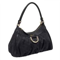 مملوكة مسبقًا حقيبة غوتشي أبي دي رينغ كانفاس جي جي سوداء