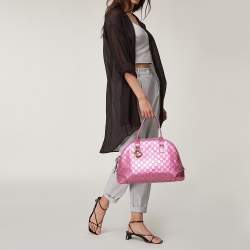 مملوكة مسبقًا حقيبة غوتشي دوم هارت بت يد علوية غوتشيسيما متوسطة جلد وردي ميتالك