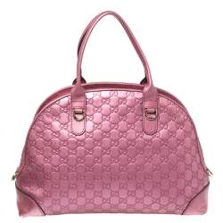 مملوكة مسبقًا حقيبة غوتشي دوم هارت بت يد علوية غوتشيسيما متوسطة جلد وردي ميتالك