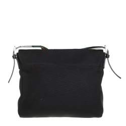 Pre Owned Gucci Black Techno Canvas Web Flap Messenger Bag