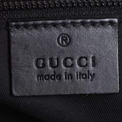 Pre Owned Gucci Black Techno Canvas Web Flap Messenger Bag
