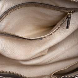 Pre Owned Gucci Metallic Beige Pebbled Leather Soho Working Tote 