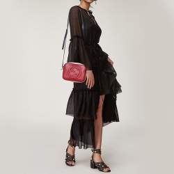 مملوكة مسبقًا Gucci Beige/Burgundy Leather Soho Camera Crossbody Bag