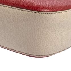 مملوكة مسبقًا Gucci Beige/Burgundy Leather Soho Camera Crossbody Bag