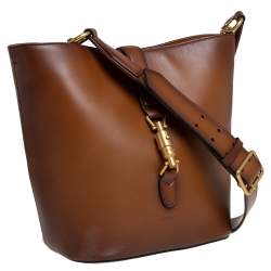 Pre Owned Gucci Ombre Brown Leather Jackie Bucket Bag