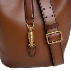 Pre Owned Gucci Ombre Brown Leather Jackie Bucket Bag
