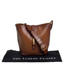 Pre Owned Gucci Ombre Brown Leather Jackie Bucket Bag