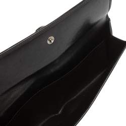 مملوكة مسبقًا Gucci Black GG Canvas and Leather Horsebit Clasp Continental Wallet