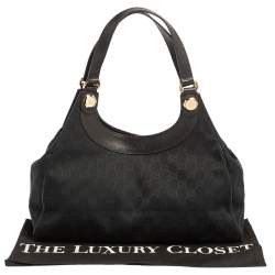 مملوكة مسبقًا Gucci Black GG Canvas And Leather Charmy Shoulder Bag