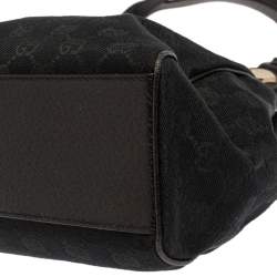 مملوكة مسبقًا Gucci Black GG Canvas And Leather Charmy Shoulder Bag