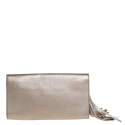 Pre Owned حقيبة كلتش غوتشي سوهو جلد محبب ذهبي