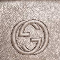 Pre Owned حقيبة كلتش غوتشي سوهو جلد محبب ذهبي