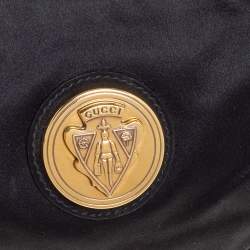 Pre Owned حقيبة كلتش غوتشي حمالة معصم هيستريا صغيرة ساتان أسود