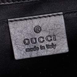 Pre Owned حقيبة كلتش غوتشي حمالة معصم هيستريا صغيرة ساتان أسود