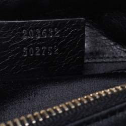 Pre Owned حقيبة كلتش غوتشي حمالة معصم هيستريا صغيرة ساتان أسود