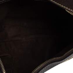 Pre Owned Gucci Brown/Beige GG Canvas and Leather Baguette