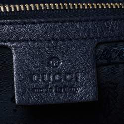 Pre Owned Gucci Blue/Grey GG Crystal Coated Canvas Hysteria Hobo