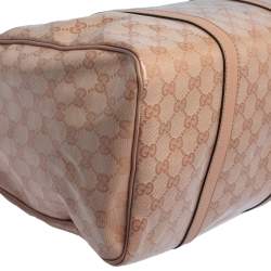 مملوكة مسبقًا Gucci Blush Pink GG Crystal Coated Canvas Medium Joy Boston Bag